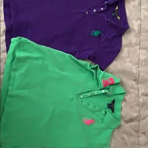 Used girl’s Ralph Lauren polo shirts size 12/14